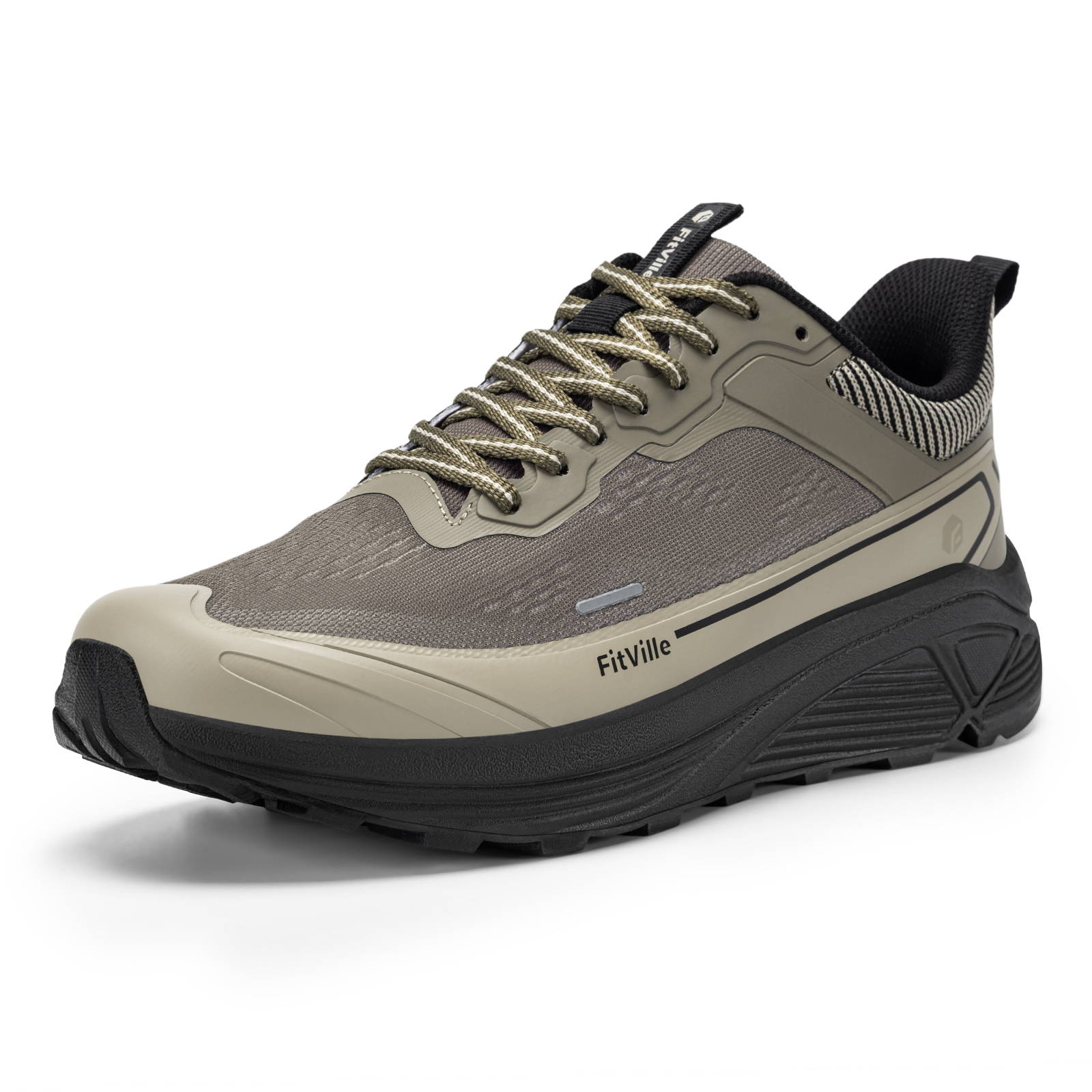 FitVille Tênis Esportivos Masculinos Extra Largos Antiderrapantes para Caminhada e Corrida com Amortecimento, Tênis Casuais Masculinos Tamanhos 40-50
