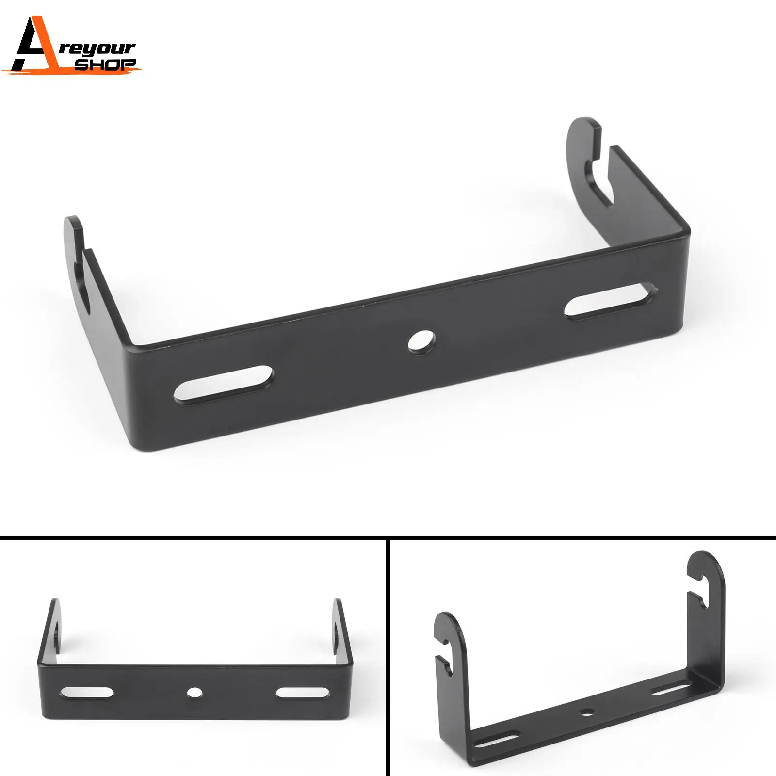 Areyourshop Replacement Quick Release Mounting Bracket for Cobra/Uniden Radios 4-3/8" Wide Car Auto Accessories Parts