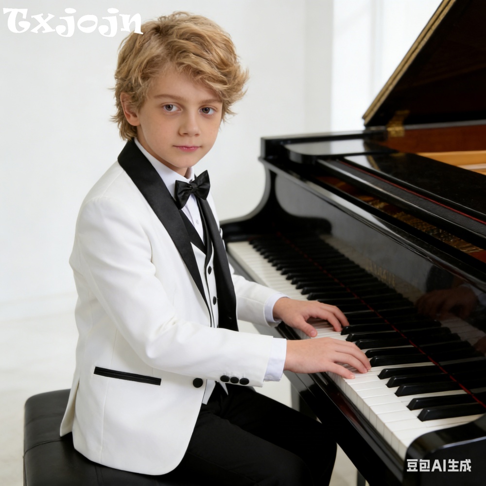 Nouveauté garçons élégant smoking 4 pièces bague de mariage porteur tenue classique formel enfants costume ensemble école chorale Performance 3-14T