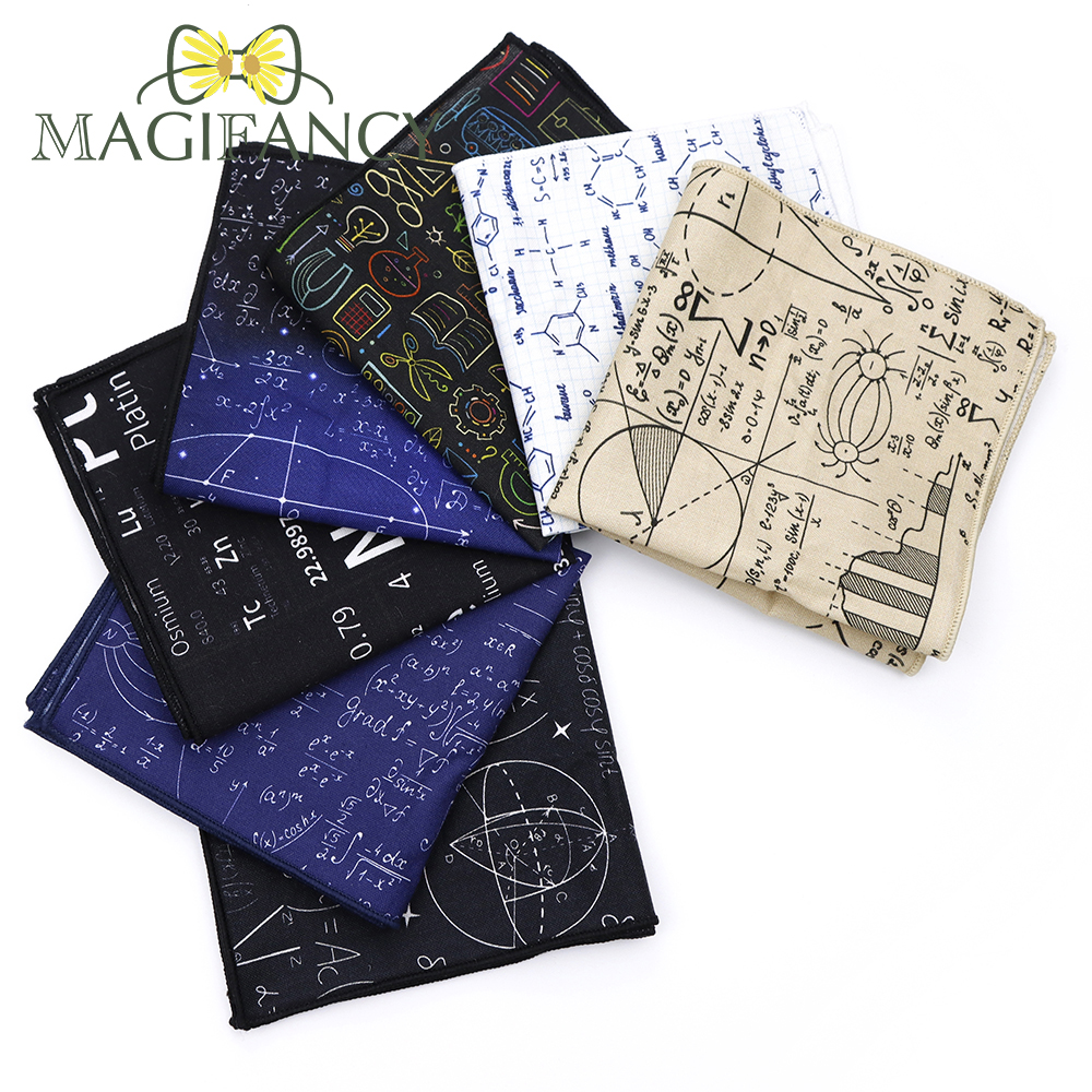 Algodão 23cm bolso quadrado matemática ciência astronomia física química masculino faculdade academia instituto escola cosplay presente acessório