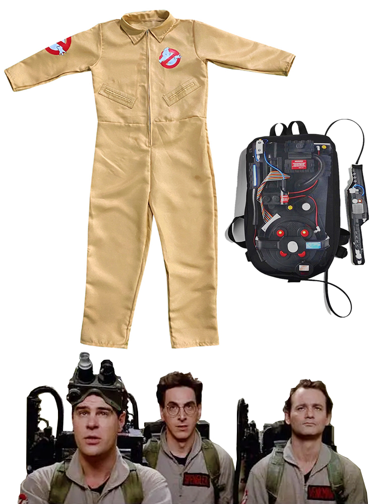 Disfraces de Cosplay de película Ghost Squad para Halloween, uniforme de gastos familiares, ropa de juego para fiesta, vestido con mochila