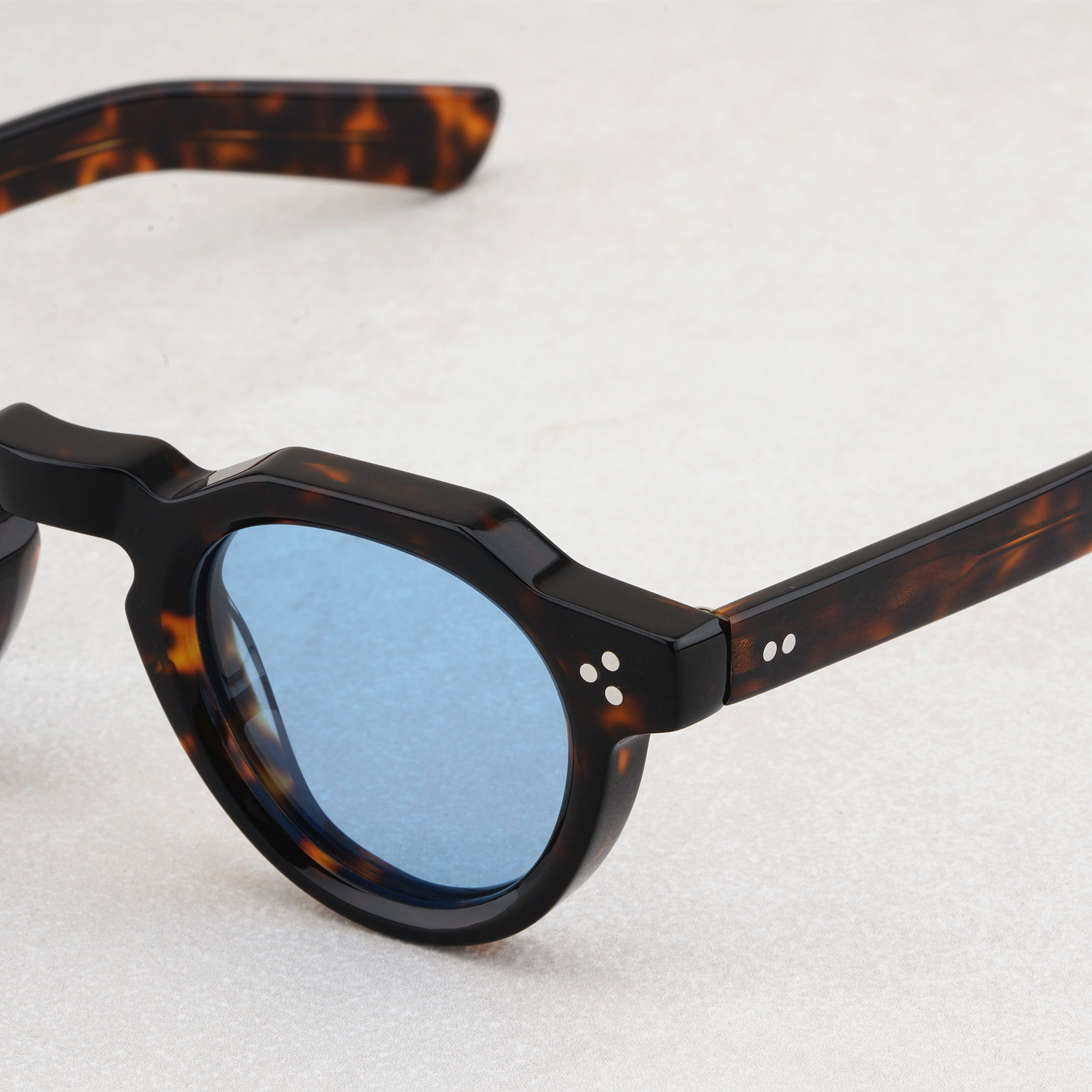 Gafas de Sol Vintage de Moda, Montura Gruesa de Acetato Sólido, Corte Estéreo, Lentes Polarizadas UV400, Retro, Redondas y Pequeñas, para Hombre y Mujer, Alta Calidad