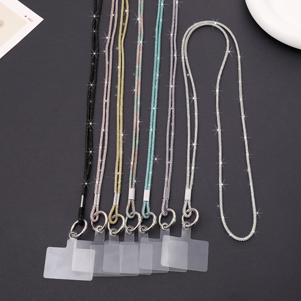 Luxus Strass Telefon Lanyard hängende Schnur Glitter Kristall Telefon Fall Anti-Verlust hängende Ornamente Riemen Schlüssel bund
