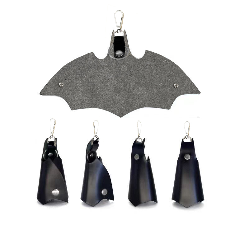 Pendentif porte-clés pour hommes et femmes de style neutre avec aile de chauve-souris d'Halloween, accessoire fait à la main, accessoire porte-clés simple et unique