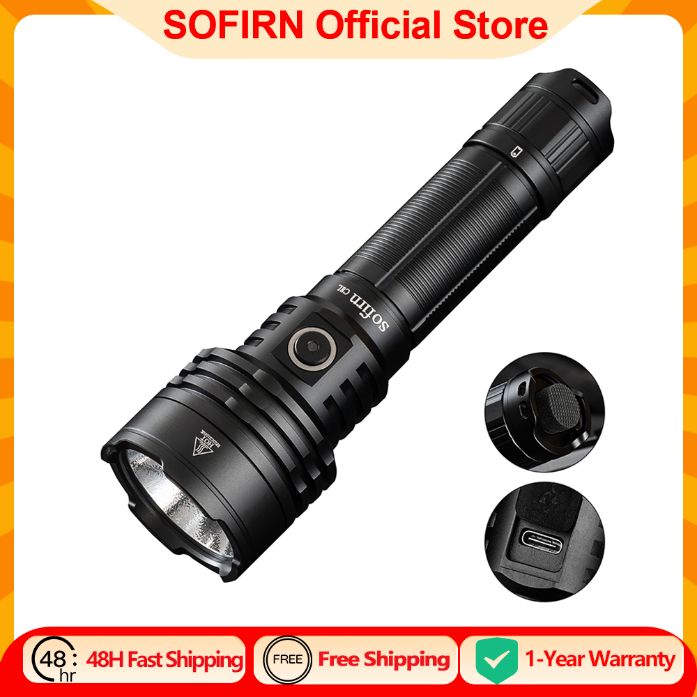 Sofirn C8L 21700 фонарик мощный тактический 3100lm XHP50D HI светодиодный фонарь EDC тип C перезаряжаемый кемпинг рыбалка охота фонарь