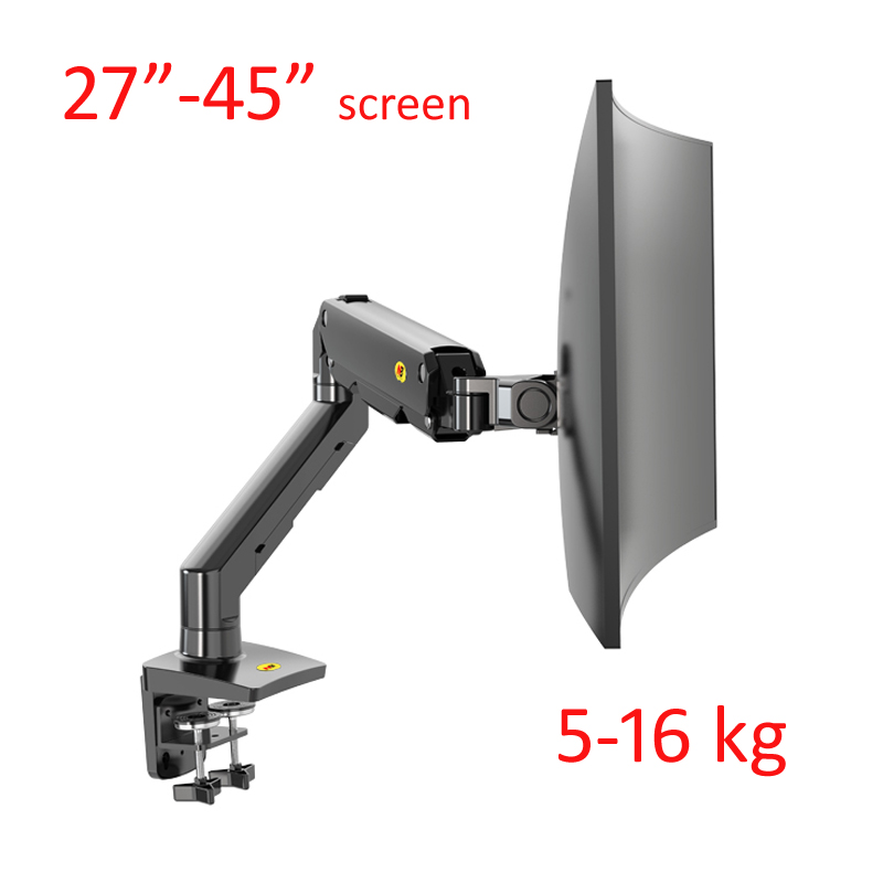 NB G50 sprężyna mechaniczna 27"-45" 42" duży ekran monitora uchwyt na biurko 360 obrót 5-16kg bardzo szeroki płaski ekran łukowy USB