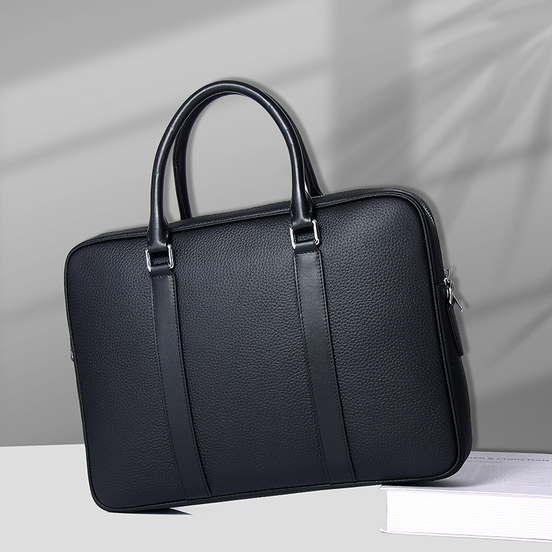 Real leather briefcase men high-grade large capacity commuting large capacity computer storage handbag men business