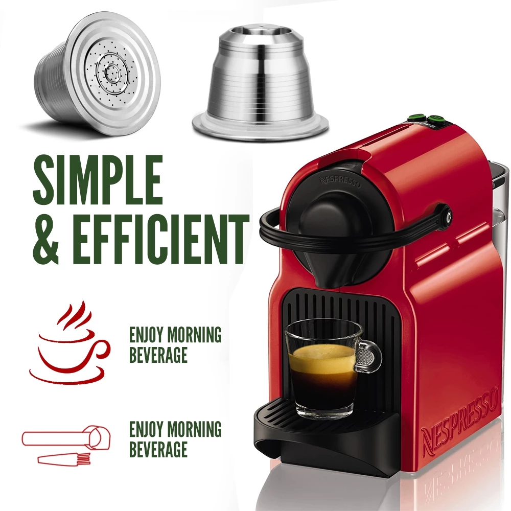 Kapsułka do kawy iCafilas Refillabe do filtrów do kawy Nespresso ze stali nierdzewnej Crema