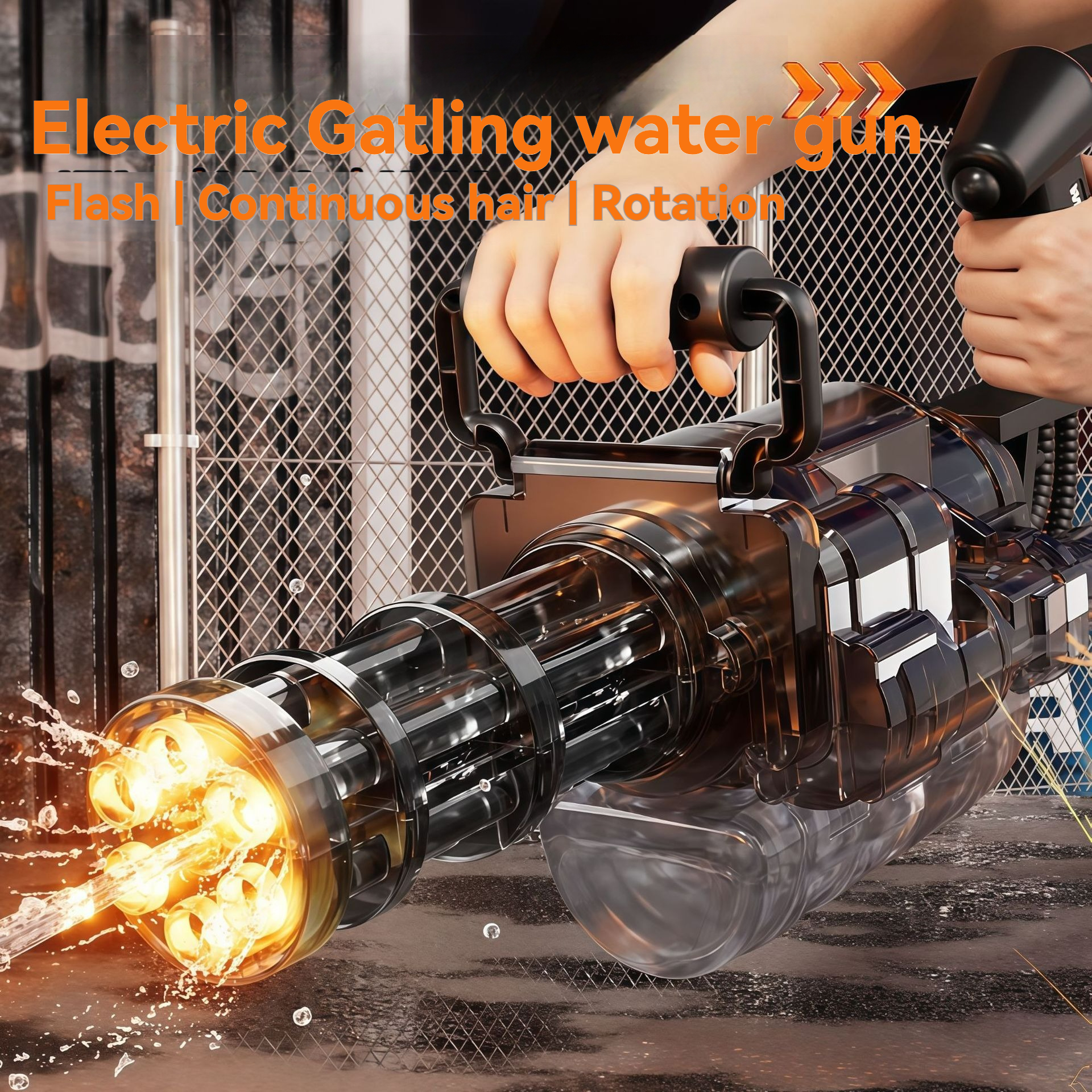 Pistol Air Bertekanan Tinggi Elektrik Putar Otomatis Spitfire Gatling 2026 dengan Teknologi Air Canggih Kapasitas Besar