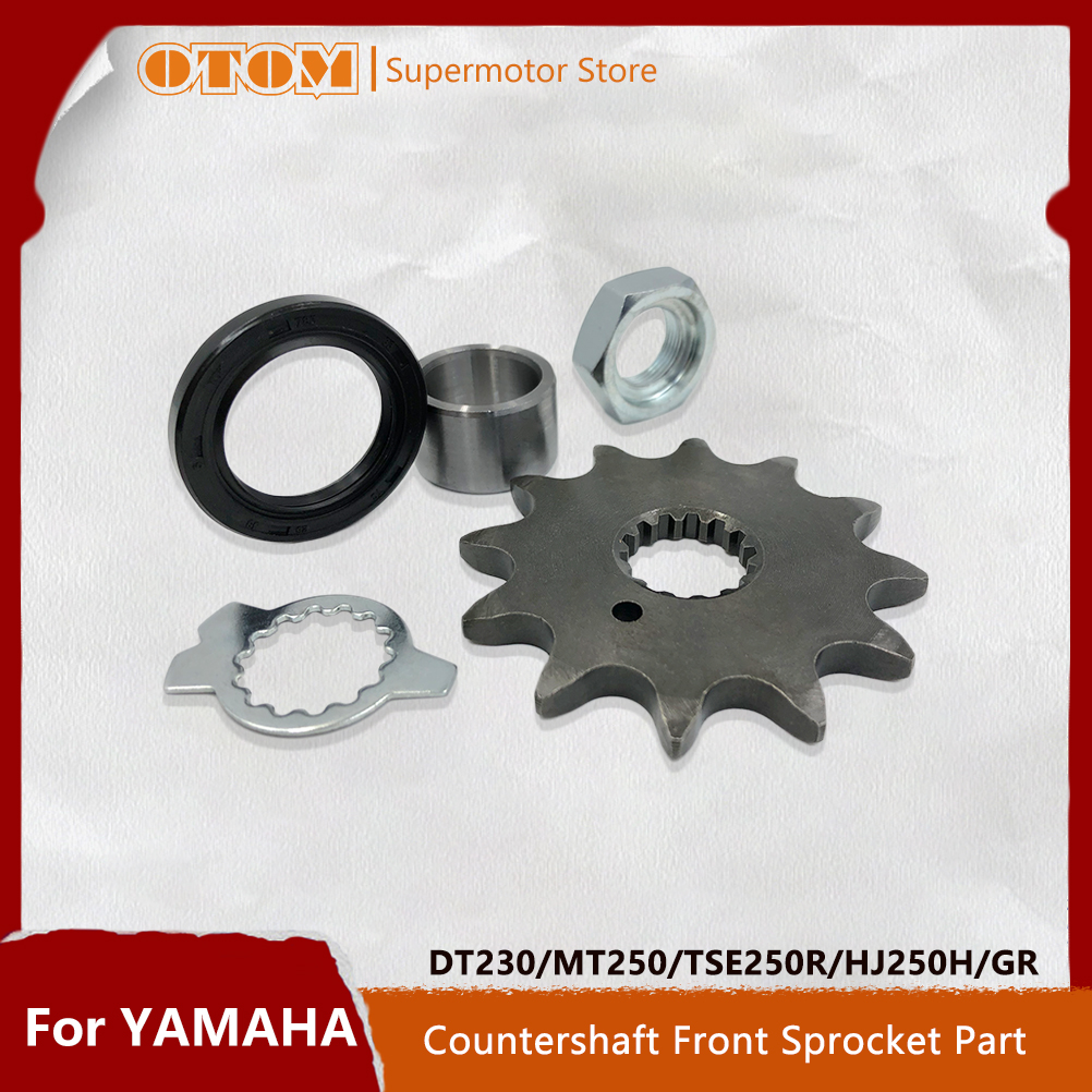 OTOM Kit Kunci Mur Segel Minyak Bushing Sprocket Depan Mesin Sepeda Motor untuk YAMAHA DT230 MT250 2 Tak Mesin Off Road