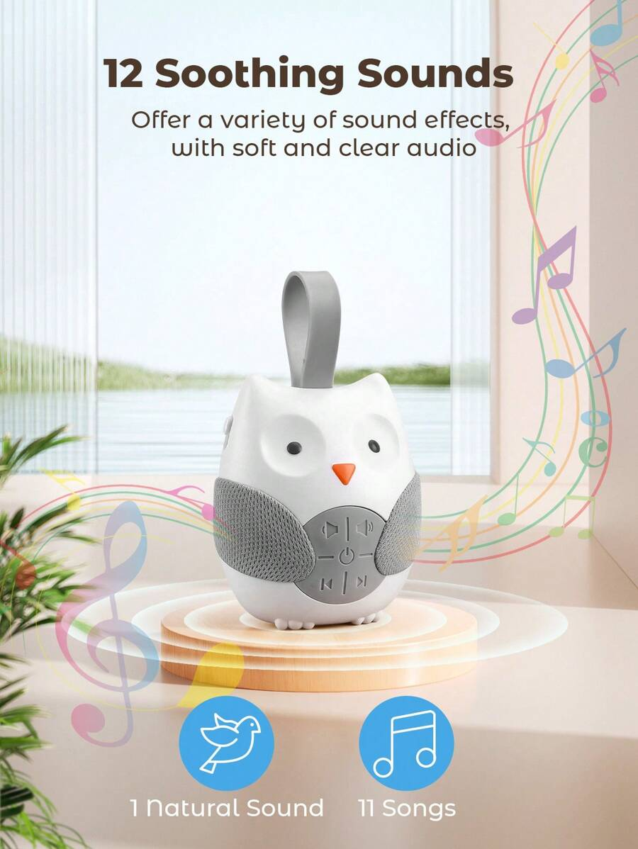 ポータブル睡眠サウンド幼児用ホワイトノイズマシン心地よい音楽プレーヤー睡眠用ホームベビールームベビーカー用子守唄男の子女の子ギフト