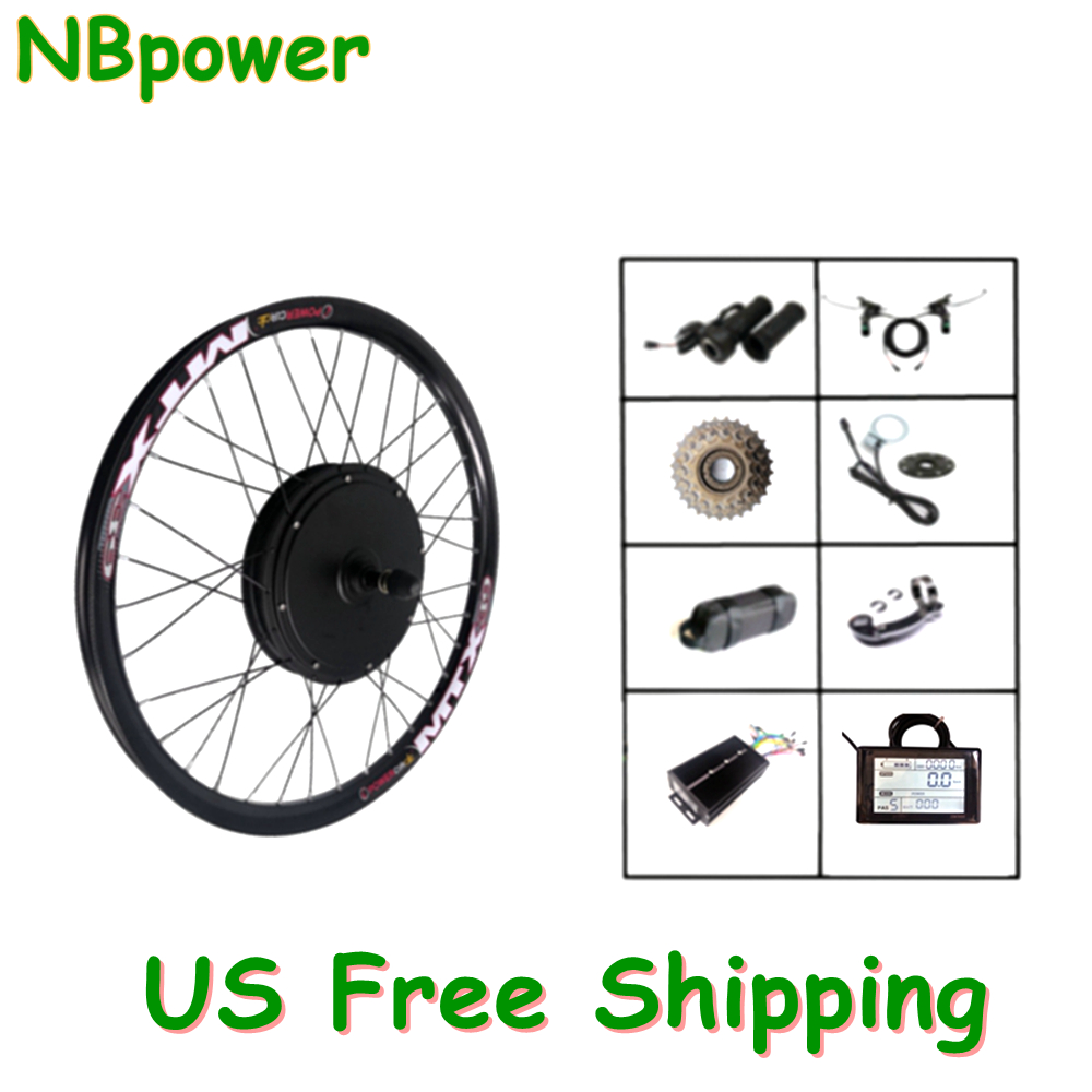Kit de motorisation de vélo électrique avec moteur intégré dans le moyeu, 70 km/h, 72V, 2000W, 135mm, onde sinusoïdale, contrôleur de mode pour touristes, stock américain