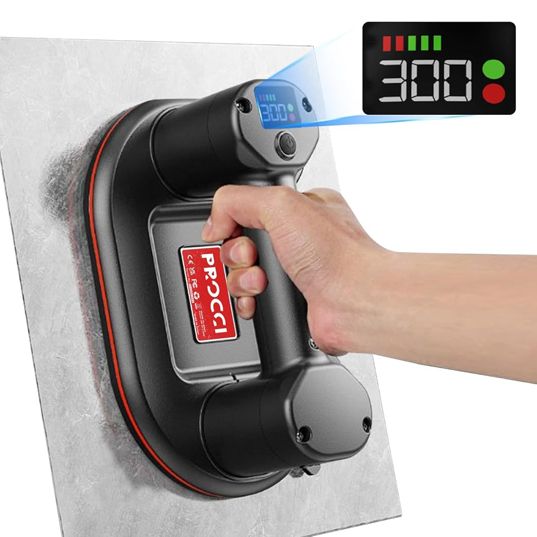 Inteligentny wyświetlacz Duża elektryczna przyssawka próżniowa 300KG Udźwig Wytrzymały podnośnik do szkła i płytek 4000mAh Przyssawki próżniowe Narzędzie do podnoszenia