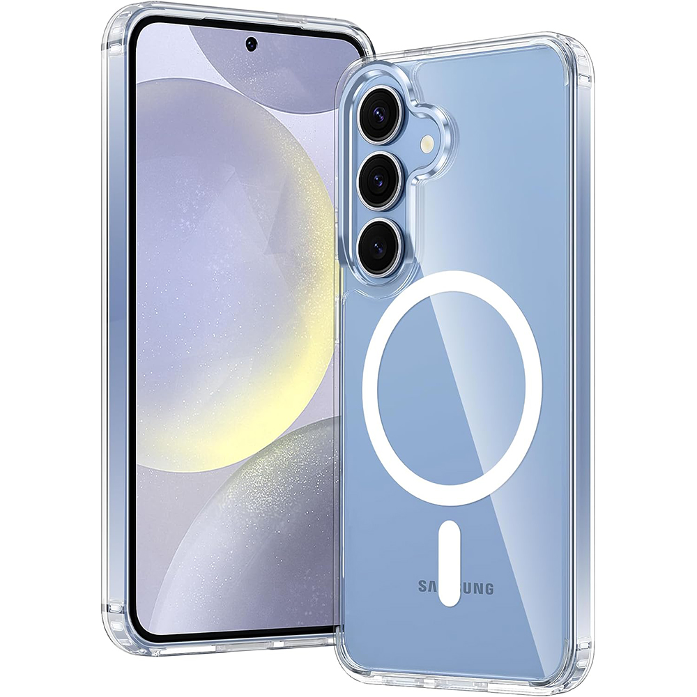 Сильный магнитный чехол для беспроводной зарядки Magsafe для Samsung Galaxy S25 S24 S23 S22 S21 FE Ultra Plus Hybrid Hard Cover Soft
