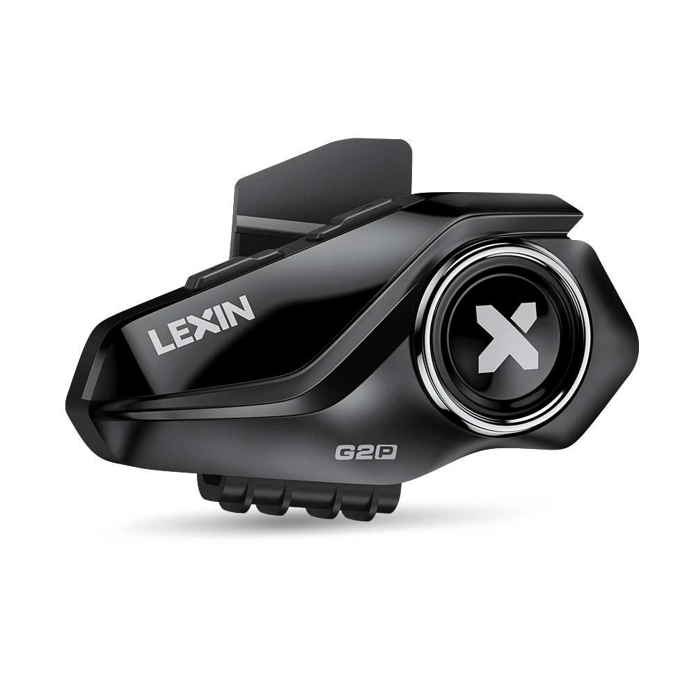 Lexin G2P motorfiets Blutooth intercom helm Bluetooth-headsets, handsfree communicator tot 6 rijders interphone met FM-radio