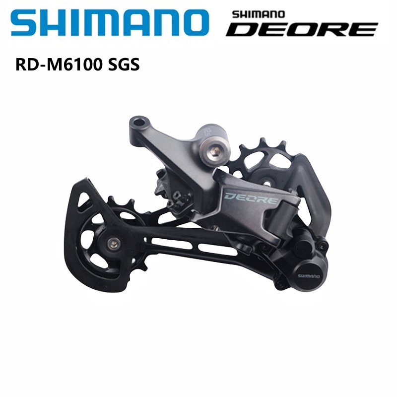 Dérailleur arrière Shimano DEORE M6100 Series RD-M6100 RD-M6200 SGS 12 vitesses en aluminium pour VTT, pièces d'origine