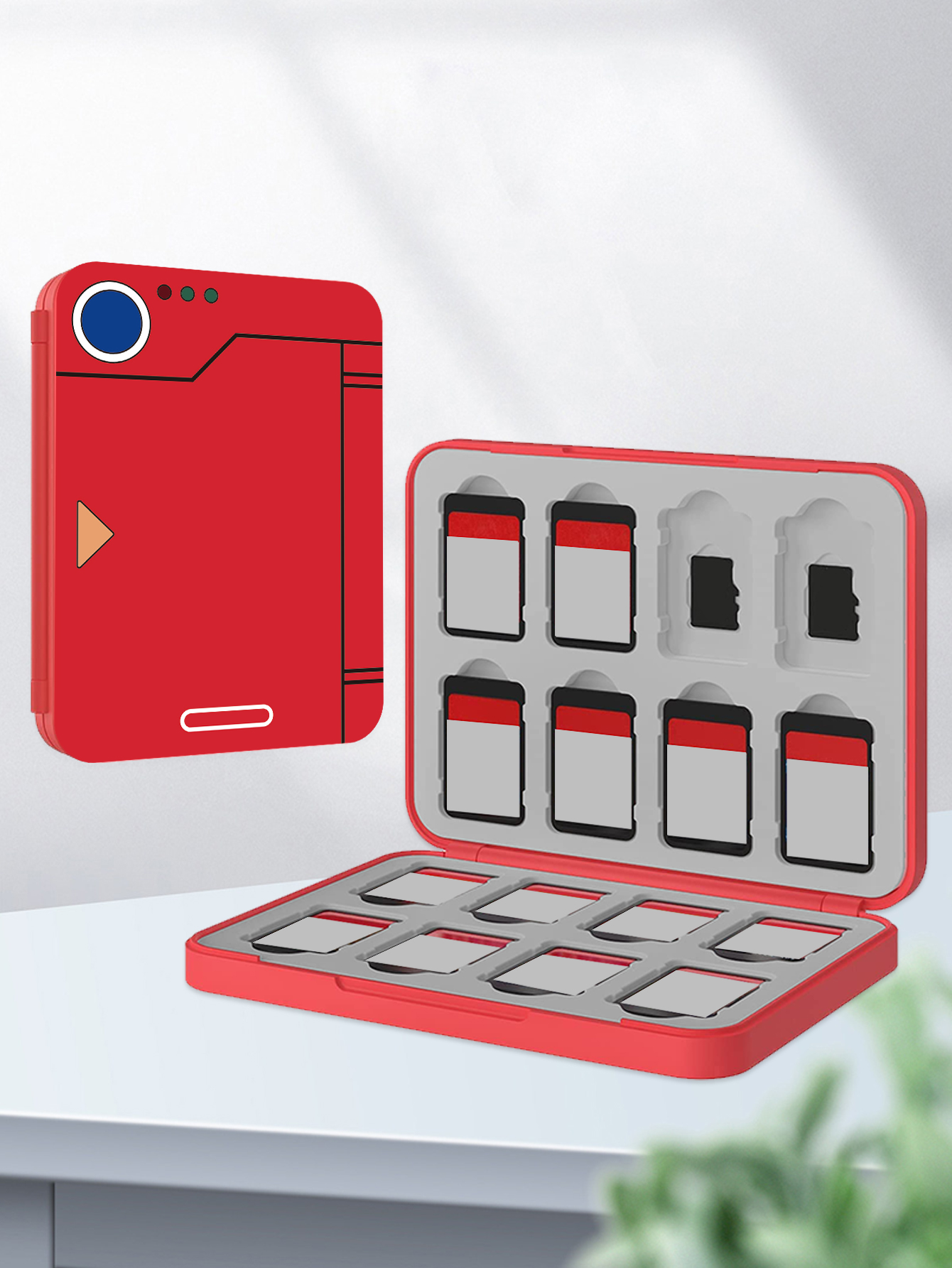 Pasuje do czytnika kaset absorpcyjnych Switch z kartami do gier 16 w 1 w kolorze czerwonym