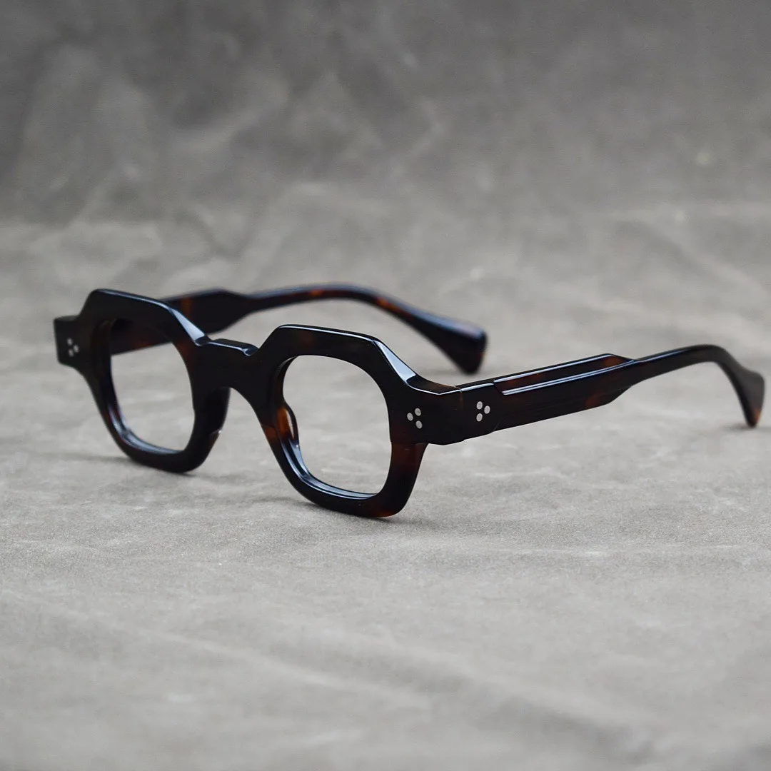 คุณภาพสูง Acetate แว่นตา Vintage Men แว่นสายตากรอบแว่นตาผู้หญิง