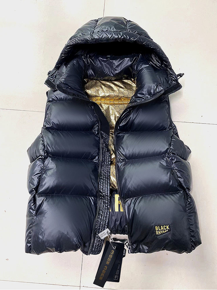 2023 nuevo invierno mujeres negro Casual con capucha pato blanco abajo Chaleco corto femenino grueso cálido sin mangas chaqueta acolchada suelta