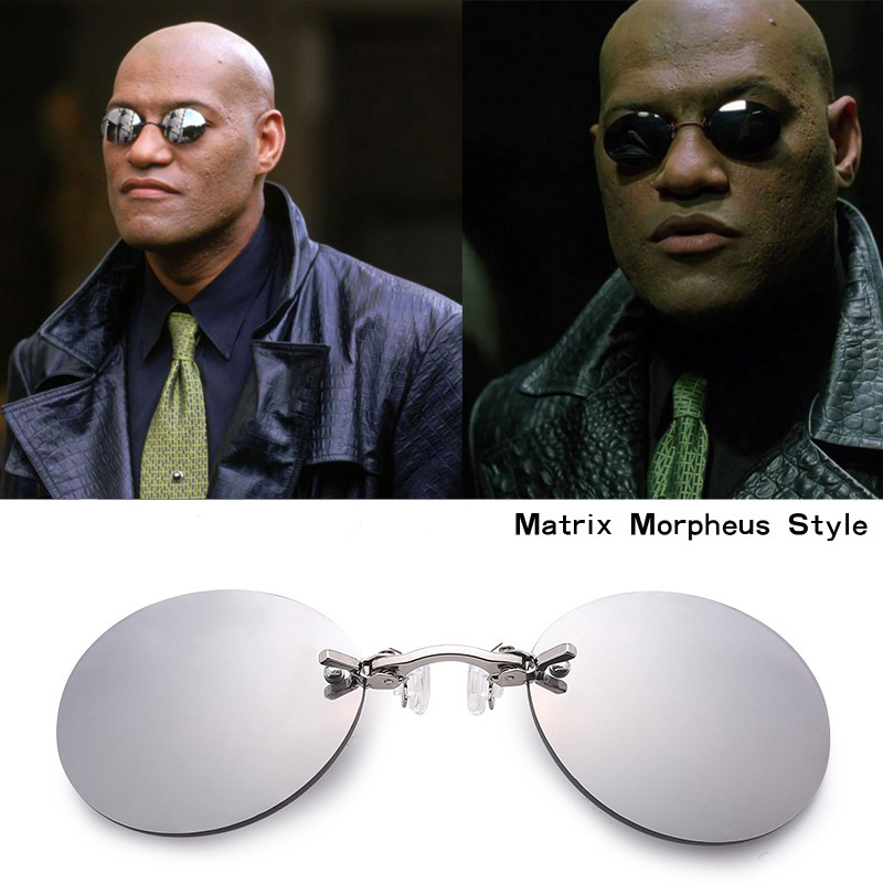 Ienjoy Nieuwe Pince-Nez Zonnebril Clip-On Zonnebril Metalen Kleine Ronde Frame Mini Zonnebril Voor Mannen En vrouwen Zonnebril Clip