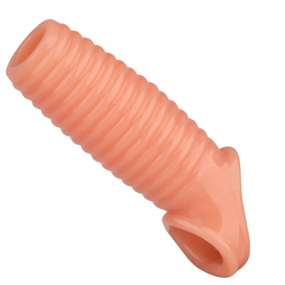 Male Chastity Big Cock Ring Penis Erection Sleeve Sex Delay Ejaculation High Elasticity Condoms Sex Toys For Men Ball Stretcher