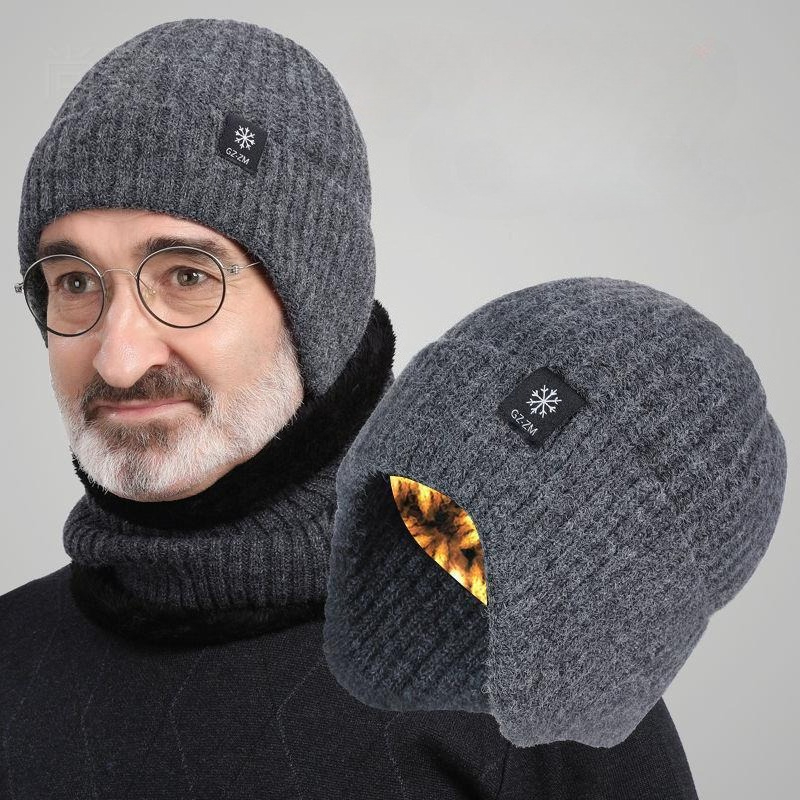 Chapeau d'hiver en tricot pour homme, doublure en fausse fourrure, bonnet à visière, protection des oreilles, style décontracté, mode, pour le cyclisme