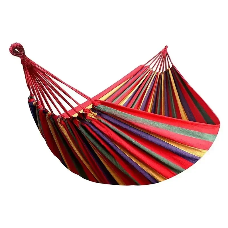 Hamac en toile de qualité supérieure pour Camping, balançoire extérieure avec cordes d'arbre, Supports 200kg, idéal pour un jardin, un Patio ou une cour arrière-cour