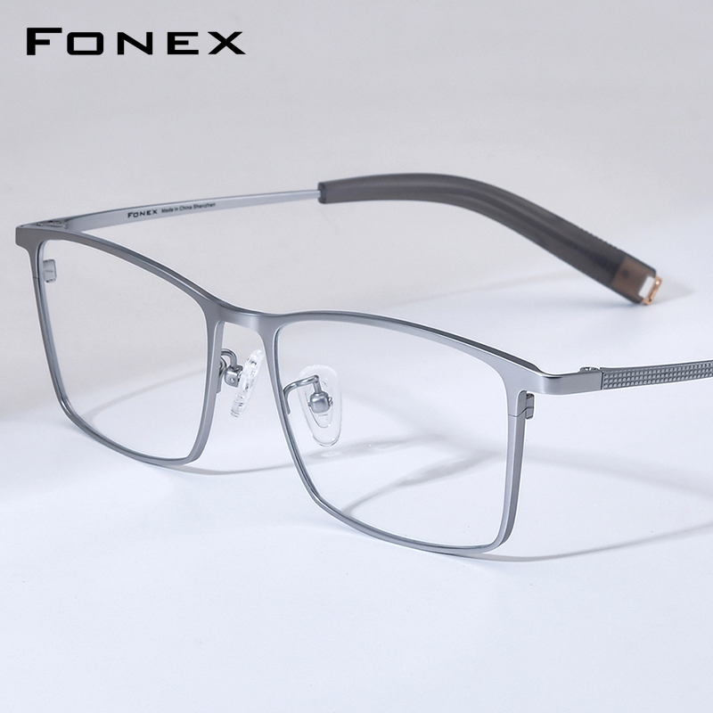 FONEX Titanium Eyeglasses Frame Men 2026 Brand Design Square Glasses High-end Quality Ultralight Japanese Business Eyewear 85874