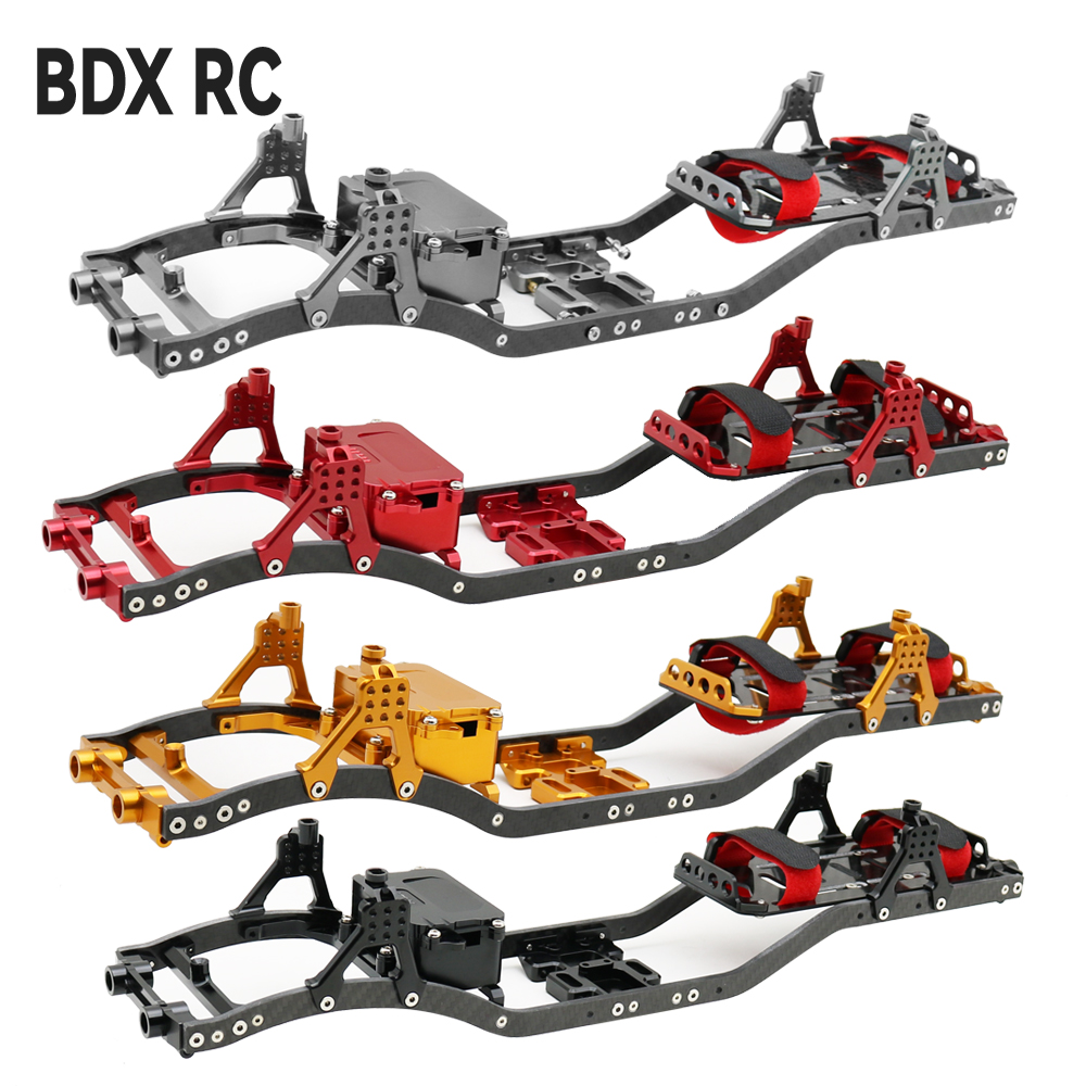 1/10 RC Crawler Carbon Fiber Träger 4MM CNC Metall Auto Chassis Rahmen Körper Kit Teile Für Axial SCX10 II rock Off Road Truck
