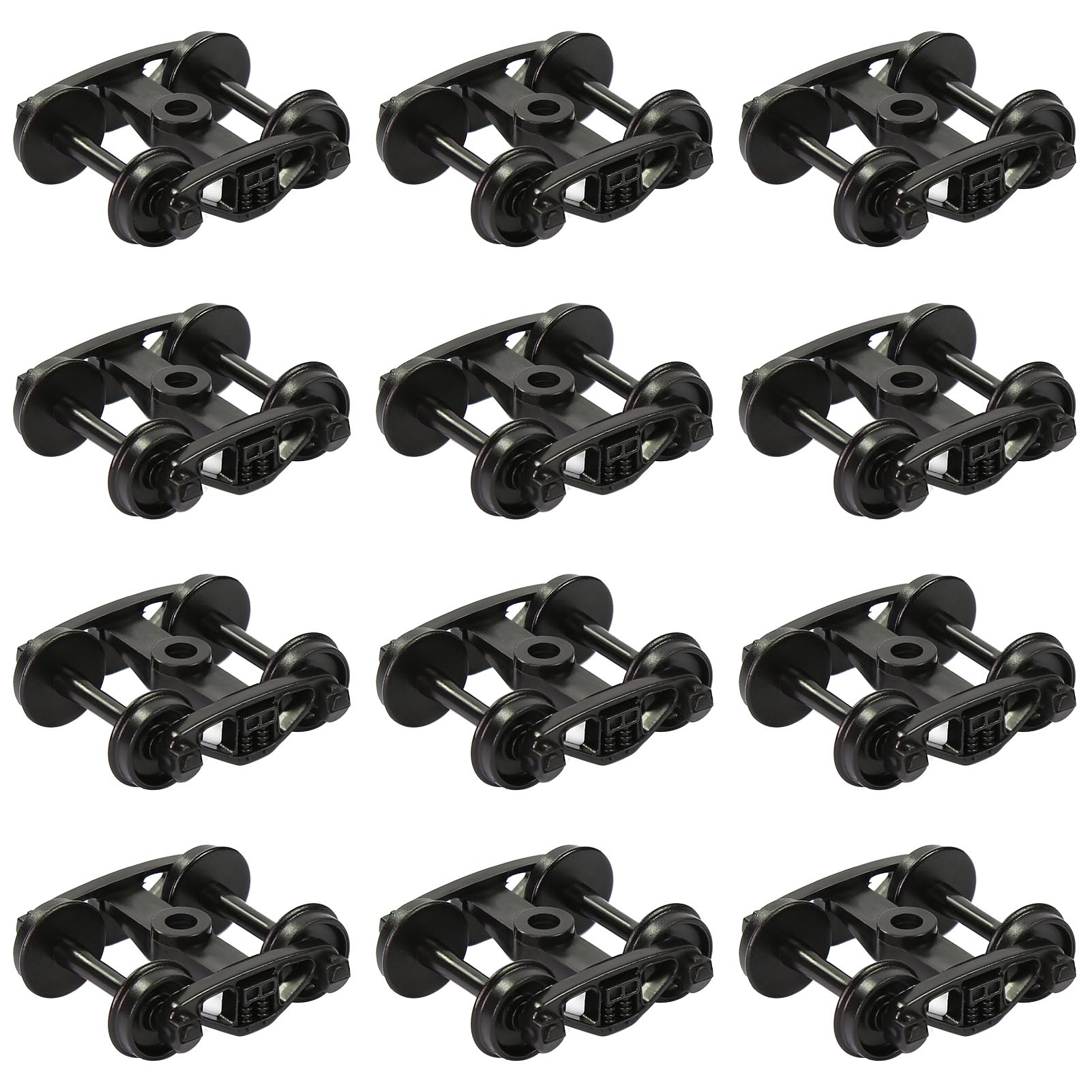 Evemodel HO Scale 1:87 แบริ่งรถบรรทุก 33 "ล้อพลาสติก POM Bogies 2-Springs 12 pcs/24 pcs HP22BHO