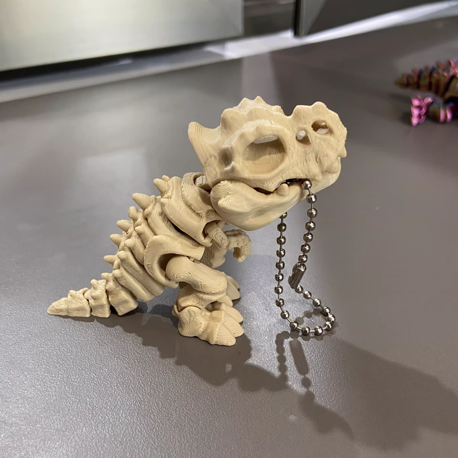 Model szkieletu Tyrannosaurus Rexa drukowany w 3D – ruchome stawy, dekoracja i zabawka antystresowa, prezent dla dzieci na urodziny, breloczek