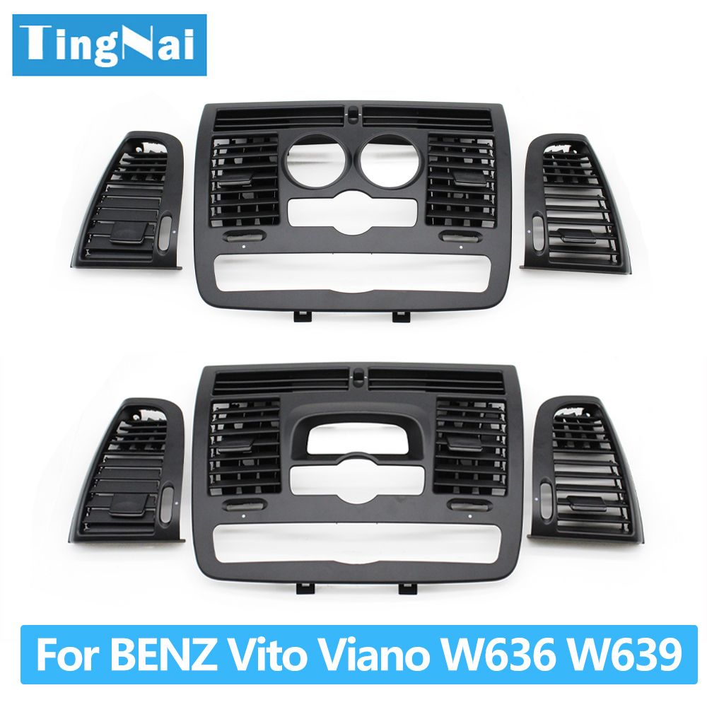 Rejilla de ventilación de CA para coche, Panel de cubierta de salida de ventilación Central izquierda y derecha para Mercedes Benz Vito Viano W636 W639 2004-2015