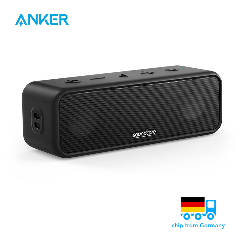 (Склад ЕС) Soundcore 3 от Anker, динамик Bluetooth 5.0, время воспроизведения 24 часа, водонепроницаемость IPX7, стереозвук с титановой мембраной, бас