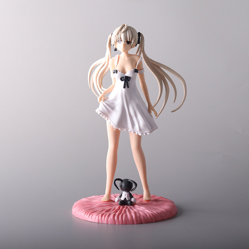 Japão novo 24cm yosuga no sora figura pvc ação anime boneca modelo brinquedos bonito branco suspender saia figura para presente da menina