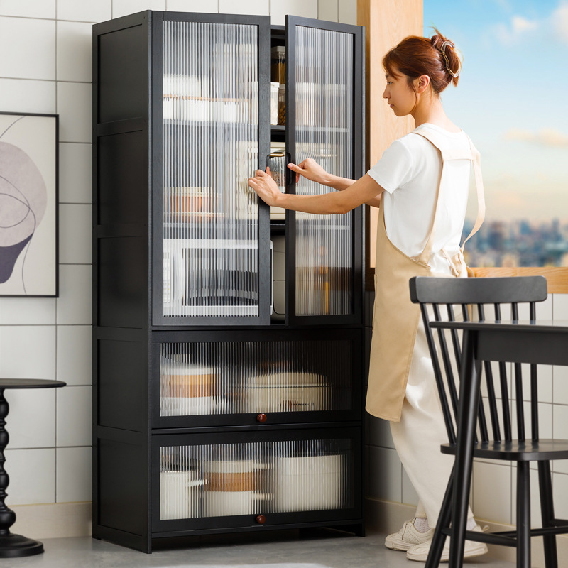 Estante de cocina, mueble multifuncional para tazones, mueble para horno microondas, mueble de almacenamiento lateral para comedor