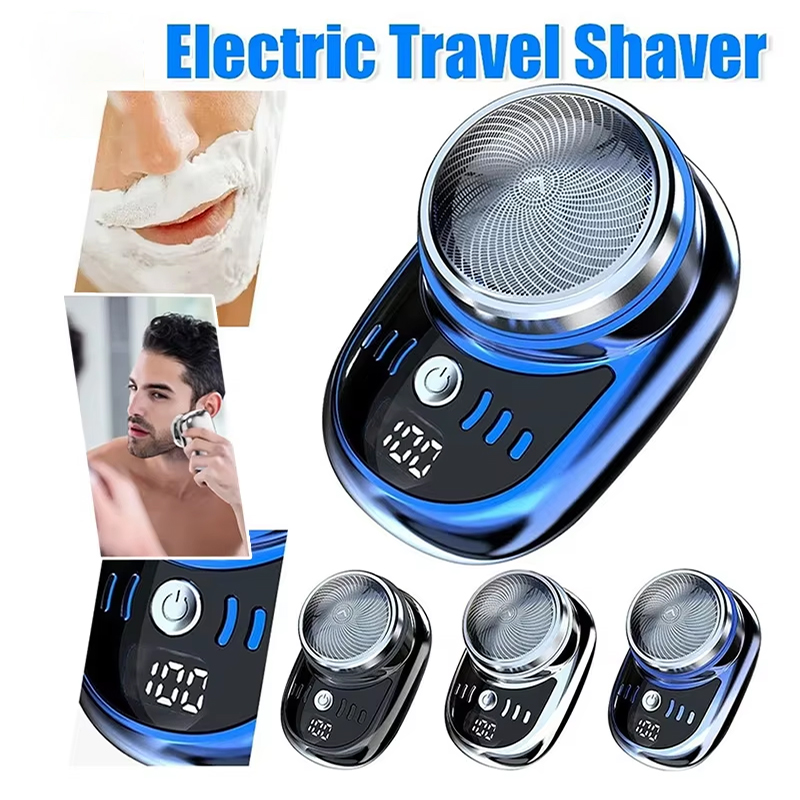 Afeitadora eléctrica recargable por USB para hombre, Mini afeitadora portátil de viaje desmontable, recortadora de pelo corporal y barba, regalo