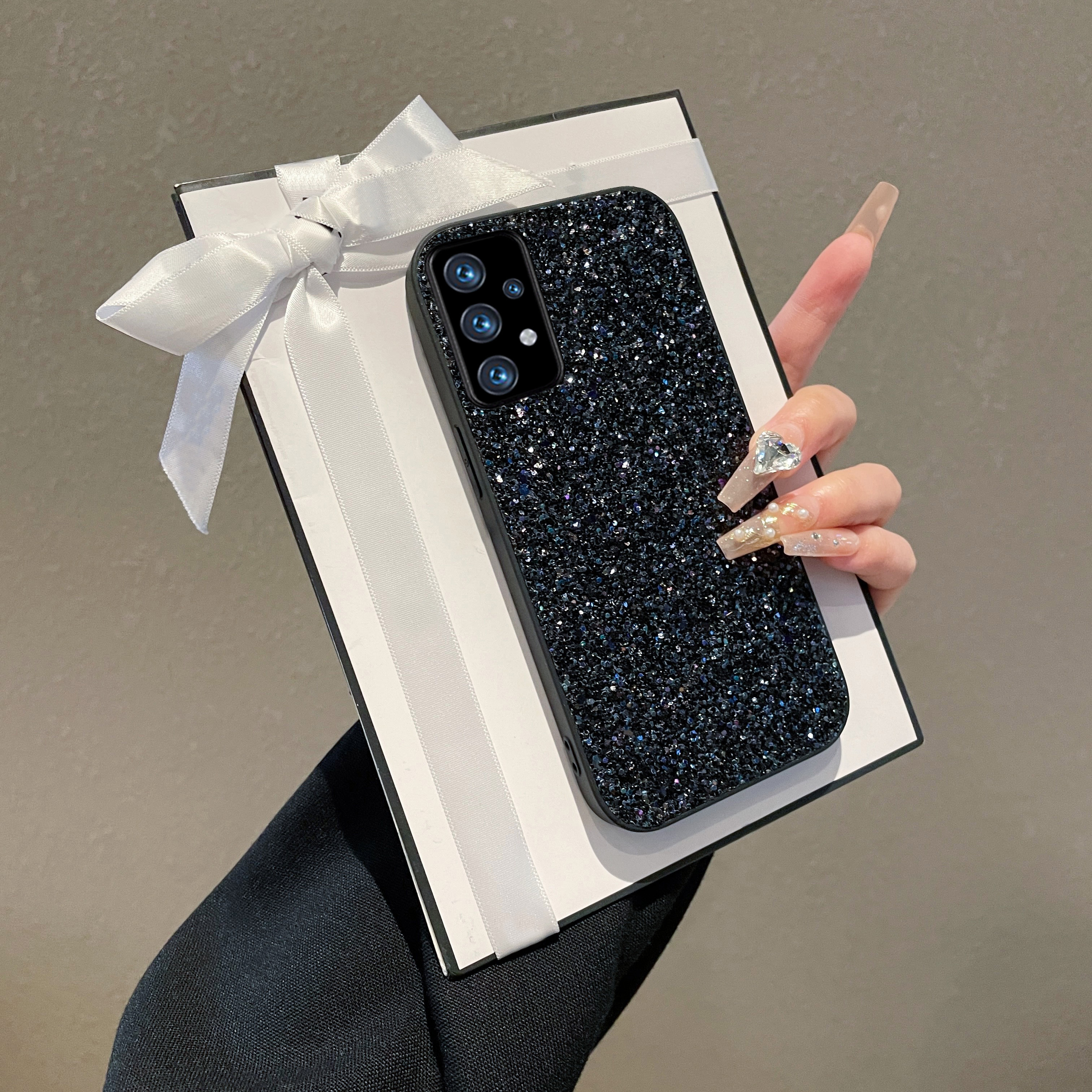 Étui de luxe brillant avec strass et paillettes pour Samsung Galaxy A14 A15 A16 A37 A35 A36 A54 A55 A56 A71 A57 A72 A73, coque arrière