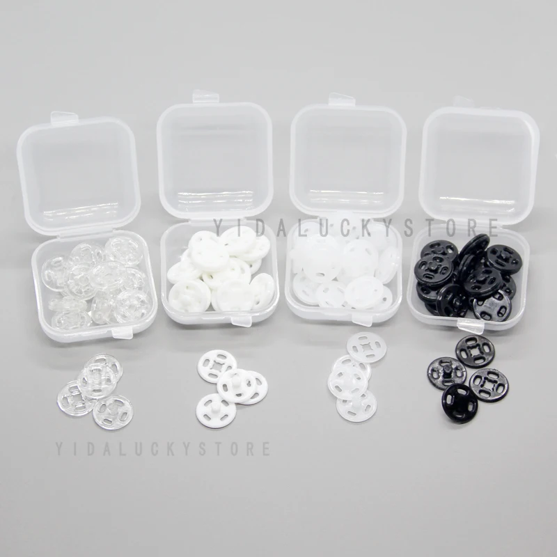 7/10/13/15/18/21Mm Tak Terlihat Plastik Kecil Kancing Pengikat tekan Tombol Stud untuk Pakaian Mini Grosir Aksesoris