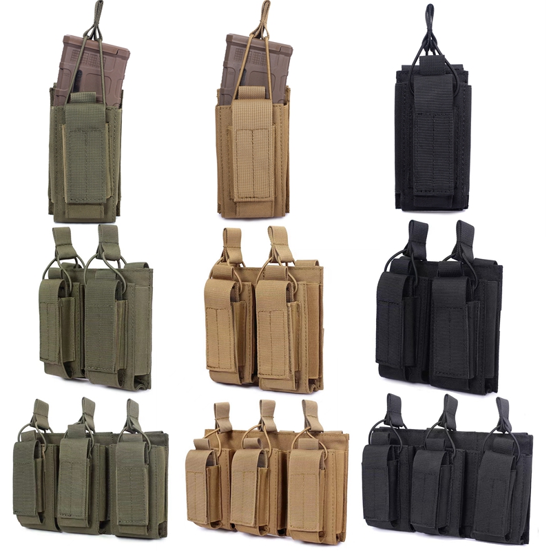 M4 M14 M16 AK AR Подсумок для журналов Тактический Molle Тройной подсумок для журналов Двухслойные подсумки для магнитов Универсальный держатель для картриджей