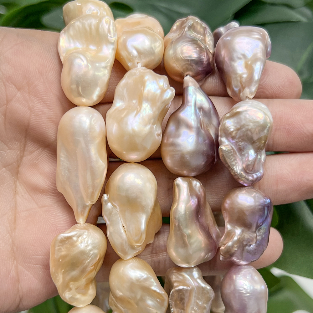 Pérolas de Água Doce Barrocas Irregulares 14x21mm 1 peça Rosa Roxo para Fazer Joias DIY Pulseira Colar