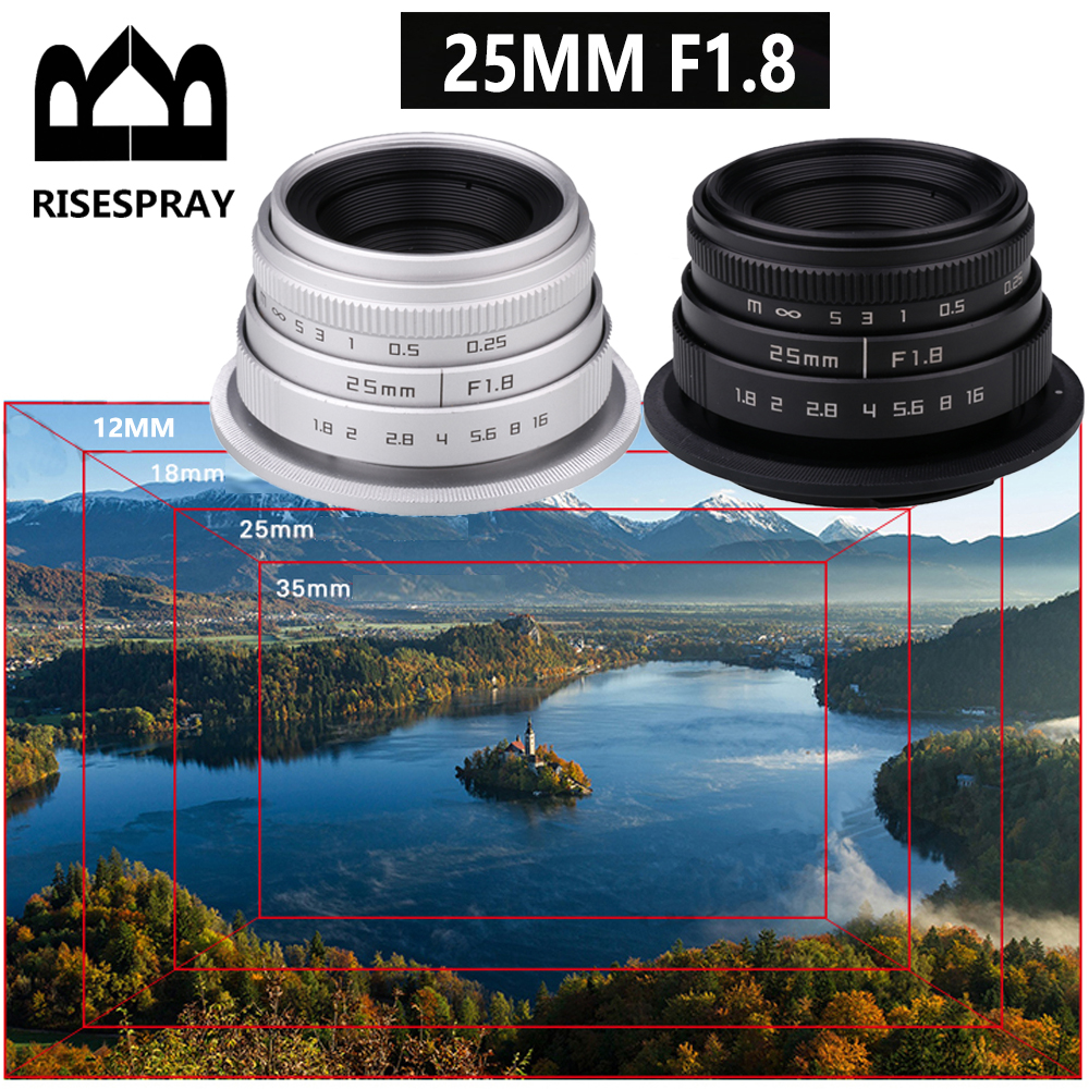 MINI 25mm f/1.8 APS-C CCTV Objectif + Adaptateur Anneau pour NIKON1 EOSM Sony E Fuji Fujifilm X Olympus Panasonic APS-C Appareil Photo Sans Miroir