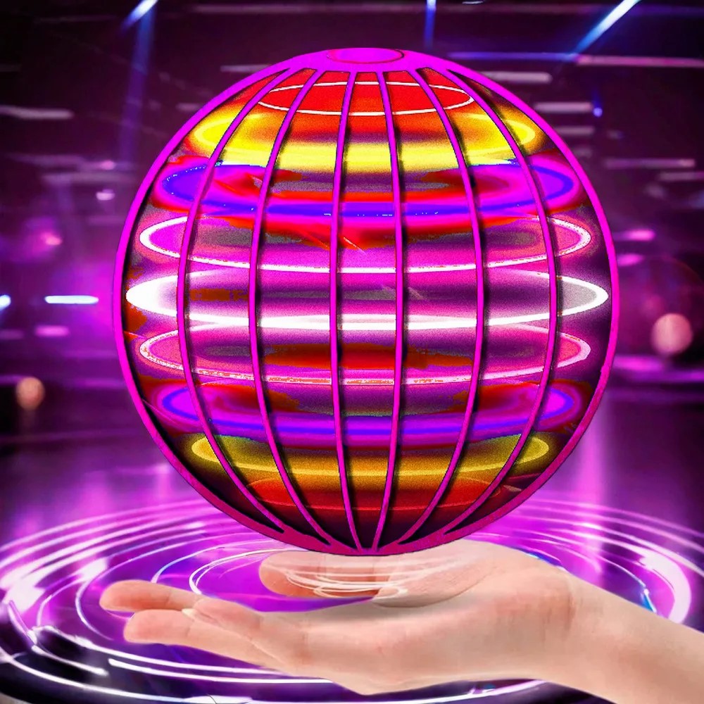 Bola voadora boomerang voar magia com luzes led drone pairar bola voar nova orb voando spinner brinquedos fidget crianças presentes da família