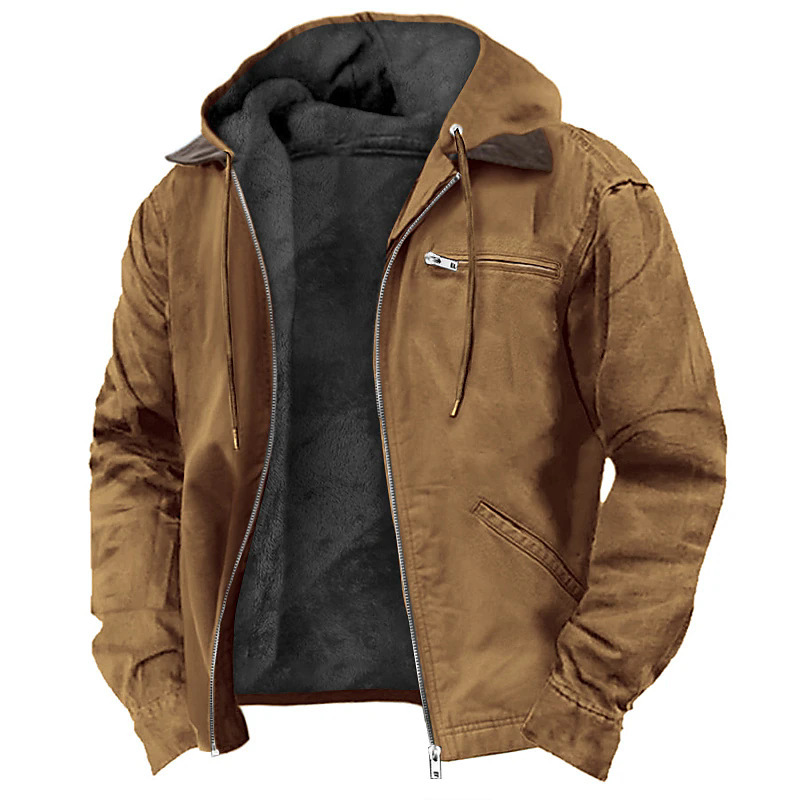 Américain européen nouvelle mode hommes décontracté à la mode couleur unie fermeture éclair Simple coton rembourré veste mâle manteaux amples Parkas vêtements