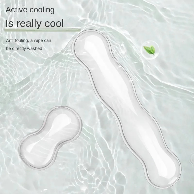Ergonomisches Mauspad mit Handgelenkauflage, Tastaturauflage, Silikon, Transparent, für Schreibtisch, Büro, Spielkonsole, Weiche Handgelenkauflage