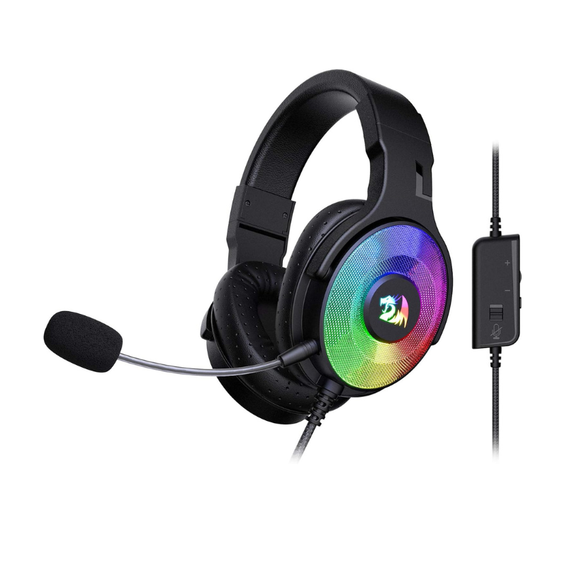 Redragon H350 RGB com fio dinâmico RGB backlight dinâmico RGB backlight gaming headset 50MM drivers over-ear fones de ouvido
