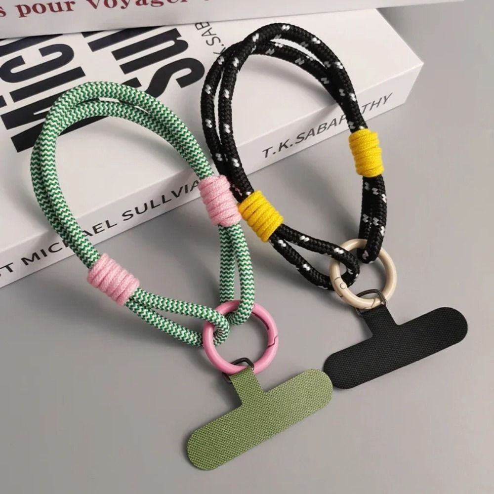 Cordão universal de nylon para telefone, cores doces, acessórios para telefone, pulseiras de pulso, chaveiro, corda suspensa simples