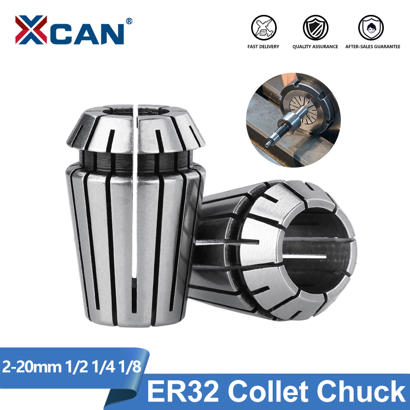 XCAN-Suporte de ferramenta para máquina de gravura CNC ER32 Primavera Pinça Chuck, 2mm-20mm, 1/2, 1/4, 1/8 ER Pinça, Motor do eixo