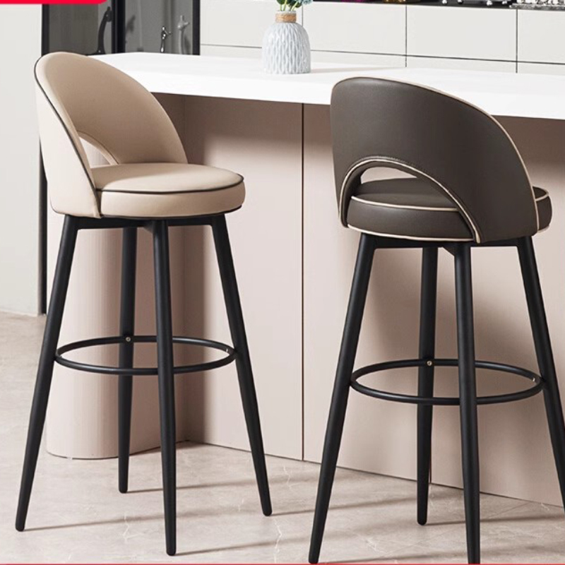 Home Rotating High Stool Island Mesa, Cadeira de jantar, Recepção do Hotel, Luz Luxo Encosto Bar Cadeira, Mesa Nórdica