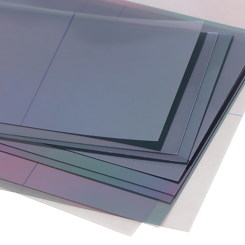 Película Polarizadora para Pantalla LCD GBP GBL GBCSTN FSTN Suministrada por Fábrica, Polarizador Plateado Semitransparente, Película Azul Polarizadora