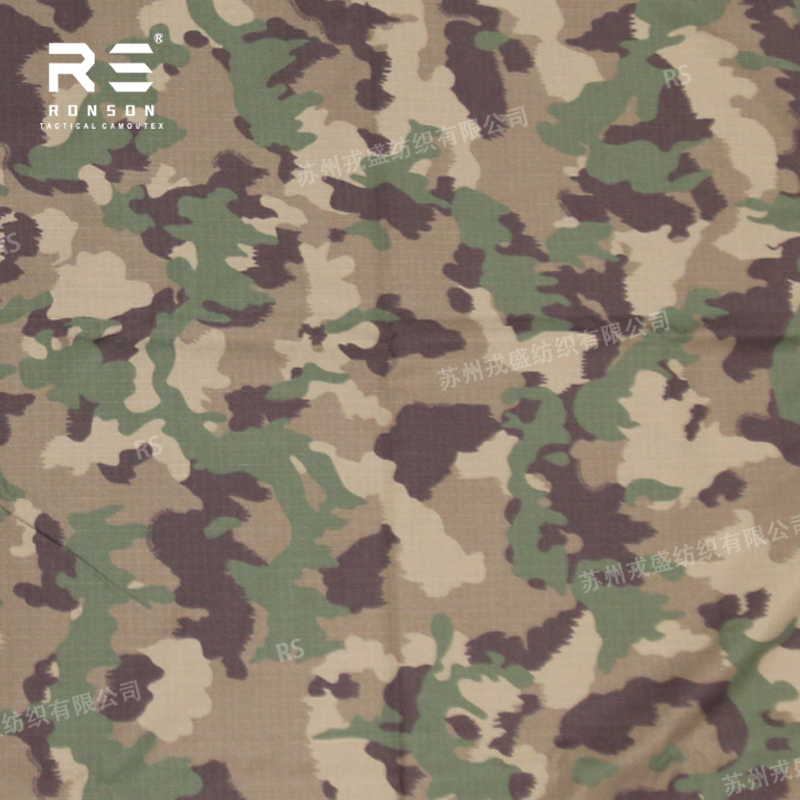 Tissu tactique camouflage en nylon et coton NC5050 Ripstop Camouflage TAZ16 Swiss Printed